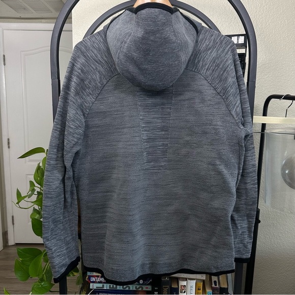Nike Tech Knit Windrunner Hoodie Jacket Mens Size Large Gray Black 728685-043 - Picture 7 of 9